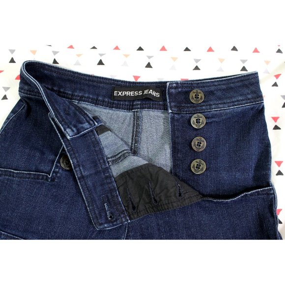 ✨BOGO FREE✨ EXPRESS JEANS Denim Shorts Blue 2 - Picture 5 of 5
